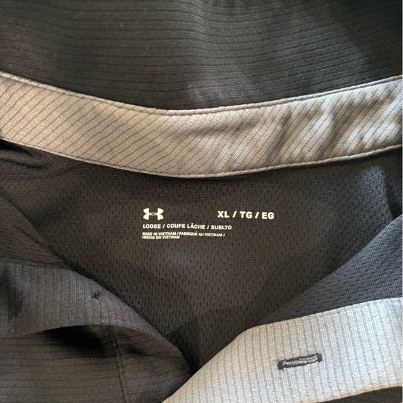 Men’s Under Armor black polo size XL  in great condition - Picture 4 of 4